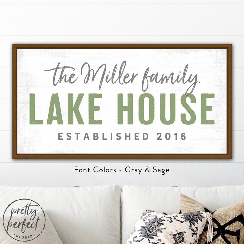 Custom Lake House Sign Lake House Decor Lake House Sign Etsy
