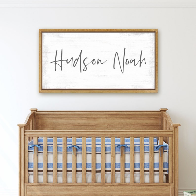Personalized Boy Name Sign for Nursery Rustic Above the Crib - Etsy