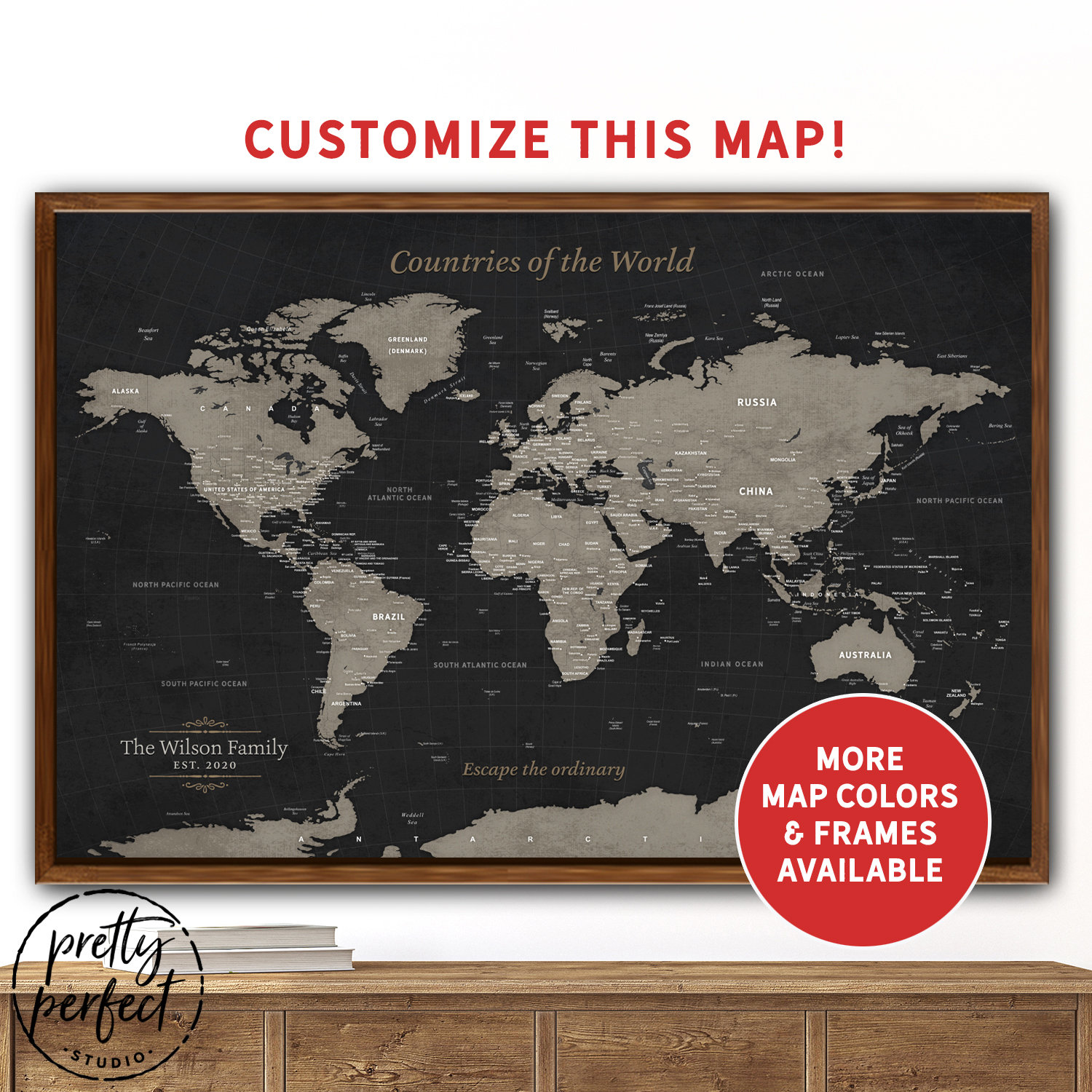 Large Size Scratch Off World Map Poster Personalized Travel
