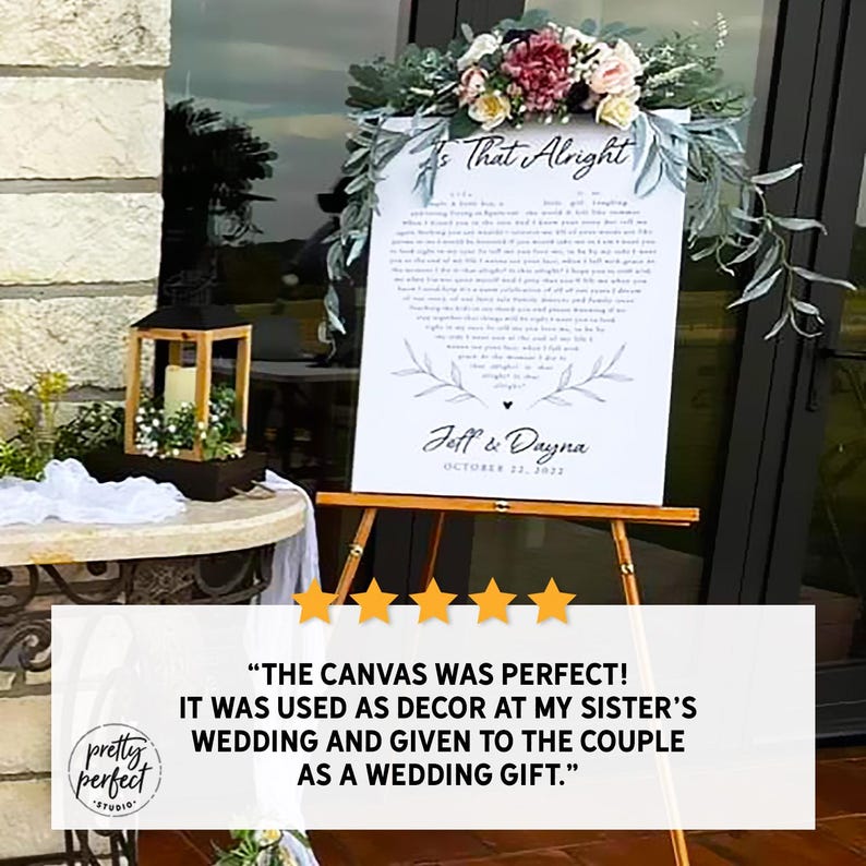 Custom Song Lyrics on Canvas Wall Art, His and Hers Wedding Anniversary Gift Personalized, Music First Dance Song image 19
