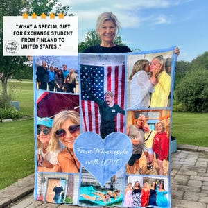 Memorial Blanket for Loss of Husband, Personalized Blankets, Dog Cat Memorial, Photo Blanket Collage, Custom Blanket with Collage image 14