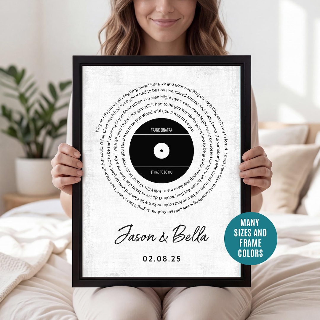 Custom Record Canvas Song Lyrics Wall Art - Etsy
