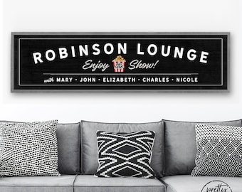 Personalized Home Movie Theater and Lounge Sign