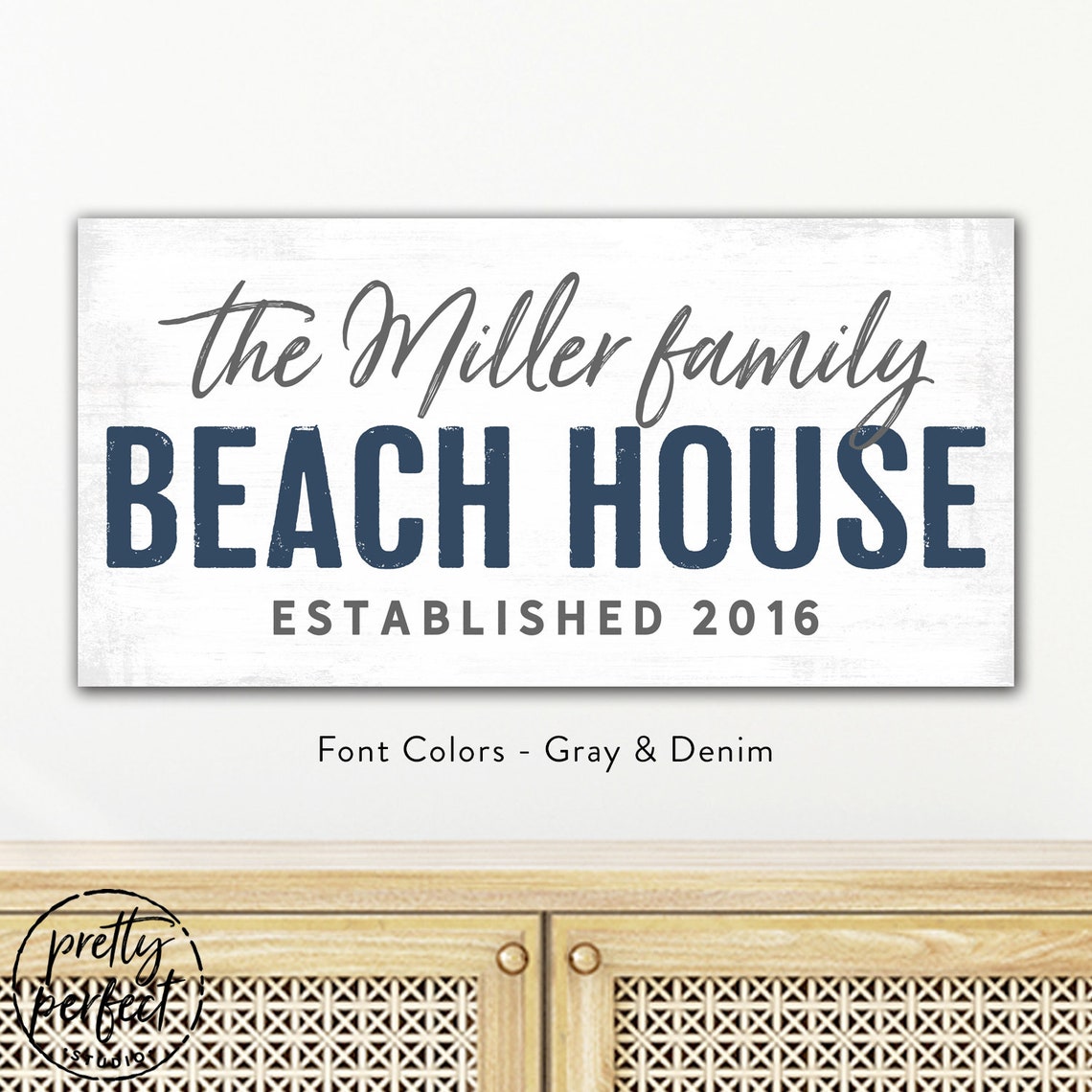 Personalized Beach House Sign Family Beach House Sign Etsy