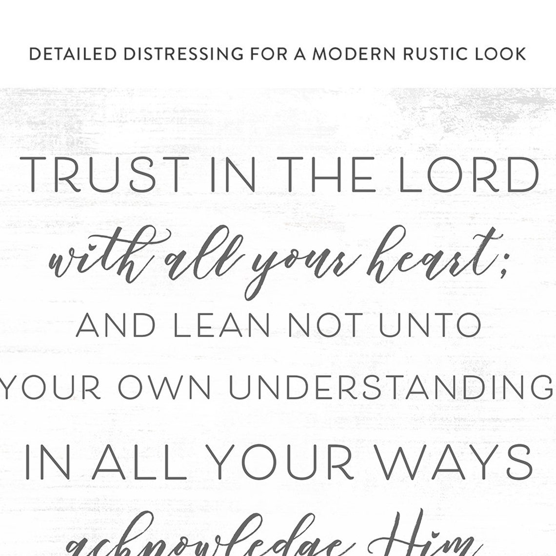 Trust in the Lord With All Your Heart Sign Proverbs 3:5-6 | Etsy