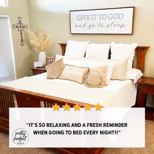Customer product review for custom bible verse Give it to God and go to sleep by Pretty Perfect Studio