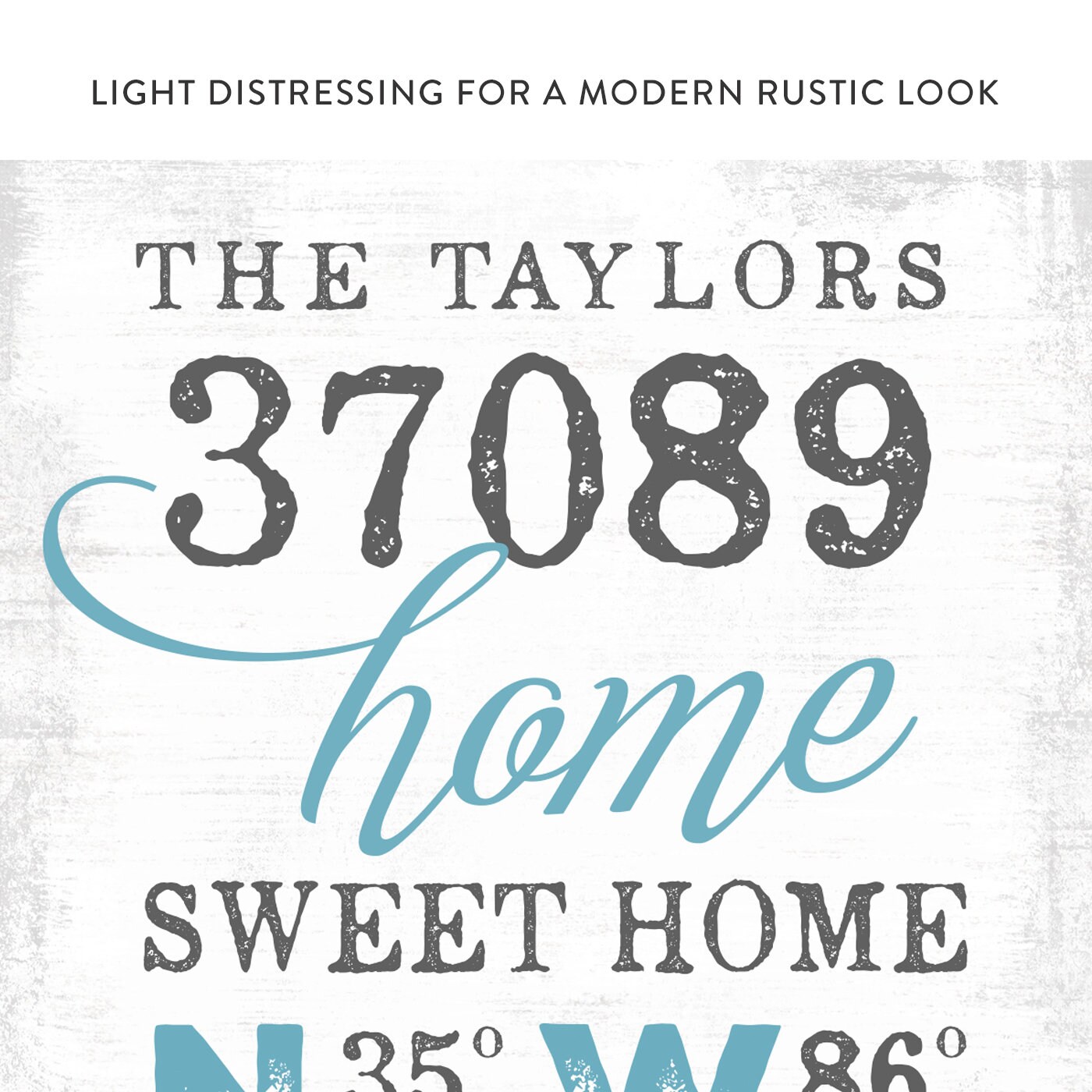 Zip Code Sign Large Coordinates Sign Zip Code Art Etsy