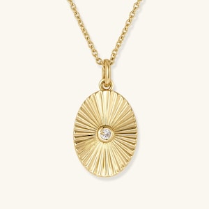 Circle Necklace 14K Gold Filled Necklace Sun Necklace Pendant Necklace Gold Necklaces for Women Layered Necklace Mom Gift for Her
