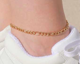 Gold Anklet Figaro Anklet Gold Anklet Bracelet Dainty Anklet Body Anklet Womens Anklet Bracelet Satellite Anklet Bead Bracelet Beach Anklet