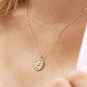 Zodiac Necklace Personalized Necklace Personalized Gift Gold Necklace for Women Coin Necklace Birthstone Necklace Gift for Her Gift for Mom