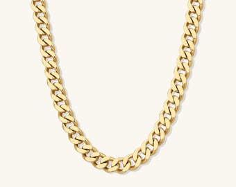 Curb Chain Necklace Gold Choker Chain Necklace Statement Necklace Gold Necklaces for Women Gold Chain Large Layered Necklace Gift for Her