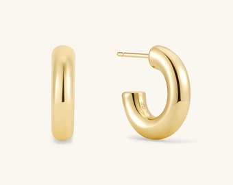 Gold Hoop Ohrringe Gold Creolen Kleine Hoop Ohrringe Gold Ohrringe Minimalist Ohrringe Huggie Ohrringe Geschenk für Sie Gold Filled Hoop Ohrringe