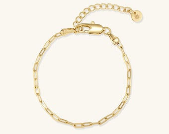 14K Gold Filled Paperclip Bracelet Gold Bracelet for Women Stacking Bracelet Dainty Bracelet Gold Chain Bracelet Mom Gift for Her