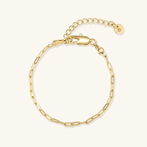 14K Gold Filled Paperclip Bracelet Gold Bracelet for Women Stacking Bracelet Dainty Bracelet Gold Chain Bracelet Mom Gift for Her