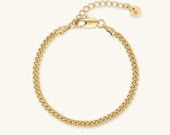 14k Gold Filled Curb Chain Bracelet Gold Bracelet Dainty Bracelet Gold Chain Bracelet Link Bracelet Mothers Day Gift Mom Gift for Her