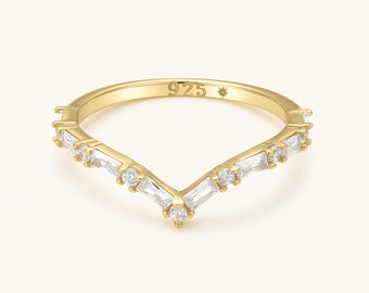 14K Gold Diamond Ring for Women Stackable Rings Gold Wedding Band Rings for Women Wedding Ring Eternity Ring Mom Gift for Her