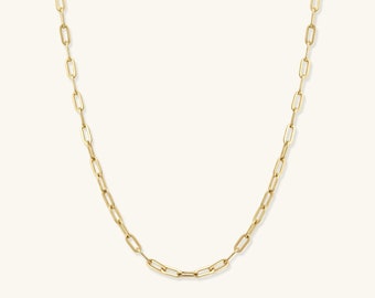 Paperclip Necklaces for Women Choker Layered Necklace 14K Gold Filled Dainty Necklace Gold Necklace Mothers Day Gift Mom Gift for Her