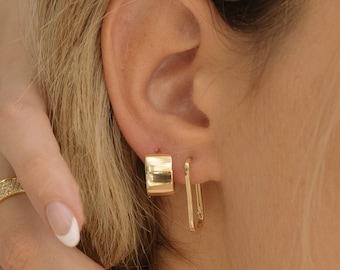 18K Gold Hoop Earrings Earring Set Small hoop Earrings Gold Hoops Gold Earrings Hoop Earrings Gift for Mom Earrings for Women Gift for Her