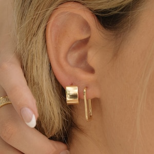 18K Gold Hoop Earrings Earring Set Small hoop Earrings Gold Hoops Gold Earrings Hoop Earrings Small Hoops Earrings for Women Gift for Her