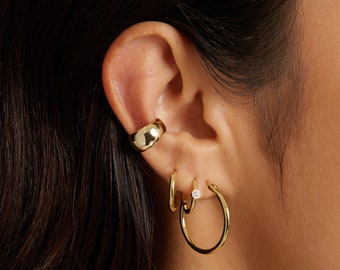Ear Cuff No Piercing Thick Ear Cuff Cartilage Earrings for Women Dainty Earring Cuff for Women Small Ear Cuff Huggie Earrings Gift for Her