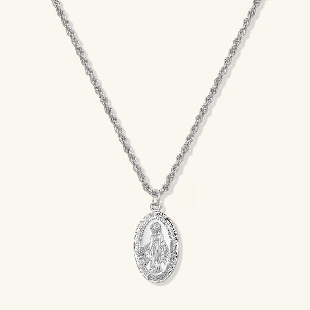 18K Gold Virgin Mary Necklace Gold Necklace Necklaces for Women