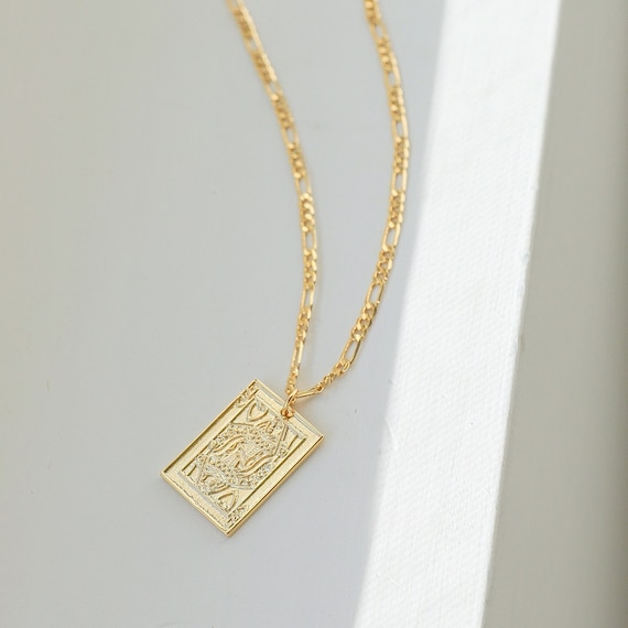 14K Gold Queen of Hearts Pendant - Zoe Lev Jewelry