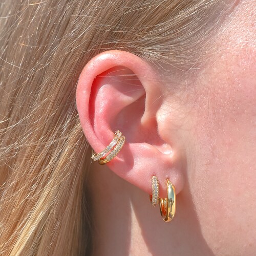 Ear Cuff Gold Ear Cuff Gold Hoop Earrings Ear Cuff Cartilage Earrings for Women Dainty Ear Cuff for Women Diamond Ear Cuff Sterling shops Silver