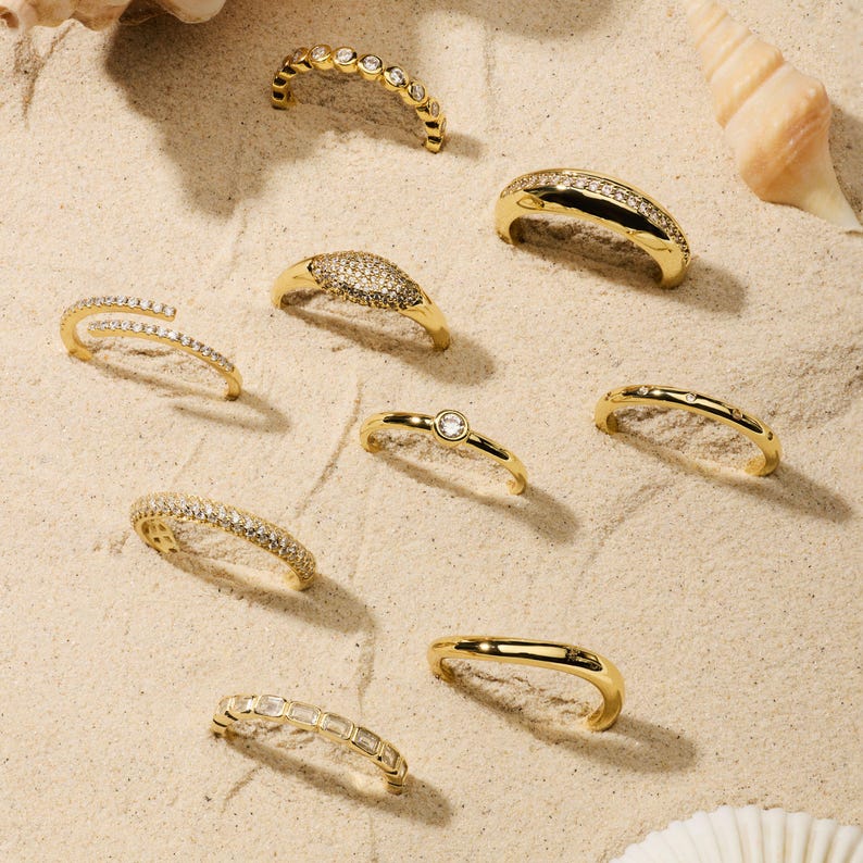 Wrap Ring Rings for Women Open Ring Adjustable Ring Spiral Ring Dainty Diamond Stacking Ring Sterling Silver Ring Gift for Mom Gift For Her image 6