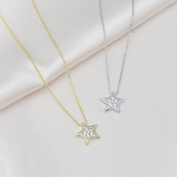Star Pendant Necklace Gold Star Necklace Delicate Necklace - Etsy