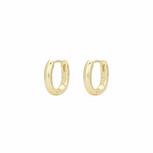 Gold Hoop Earrings Small Hoop Earrings Oval Hoop Earrings Gold - Etsy