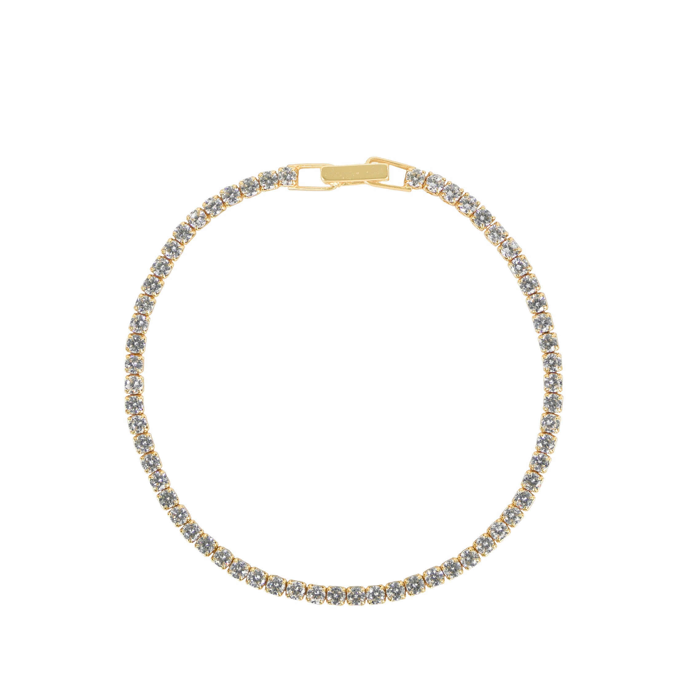 CZ Tennis Bracelet Gold Bracelet for Women Stacking Bracelet Etsy