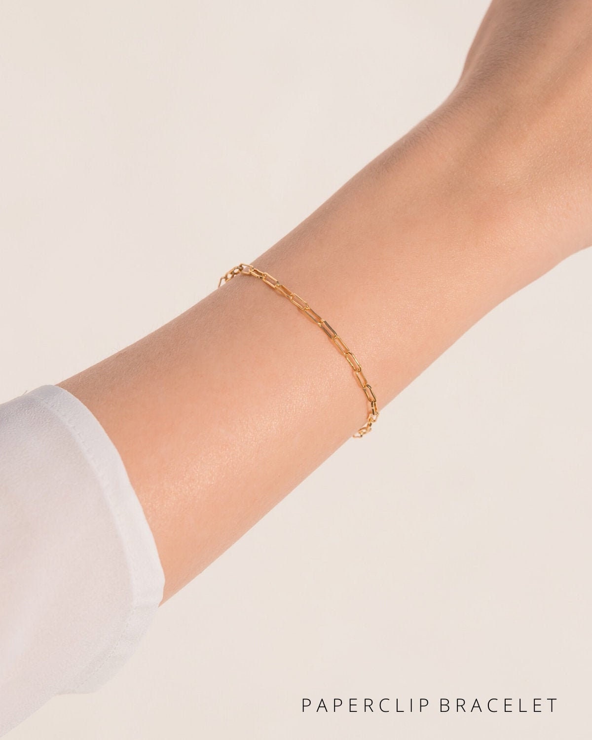 Paperclip Bracelet Rectangle Bracelet Gold Bracelet for Women Etsy UK