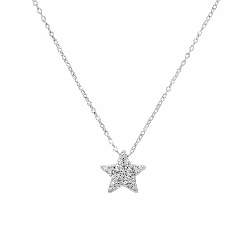 Star Pendant Necklace Gold Star Necklace Delicate Necklace Etsy