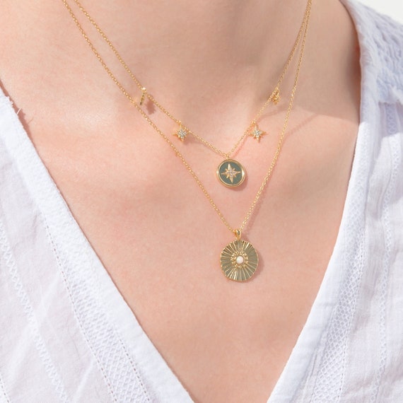 Opal Necklace Sun Necklace Pendant 