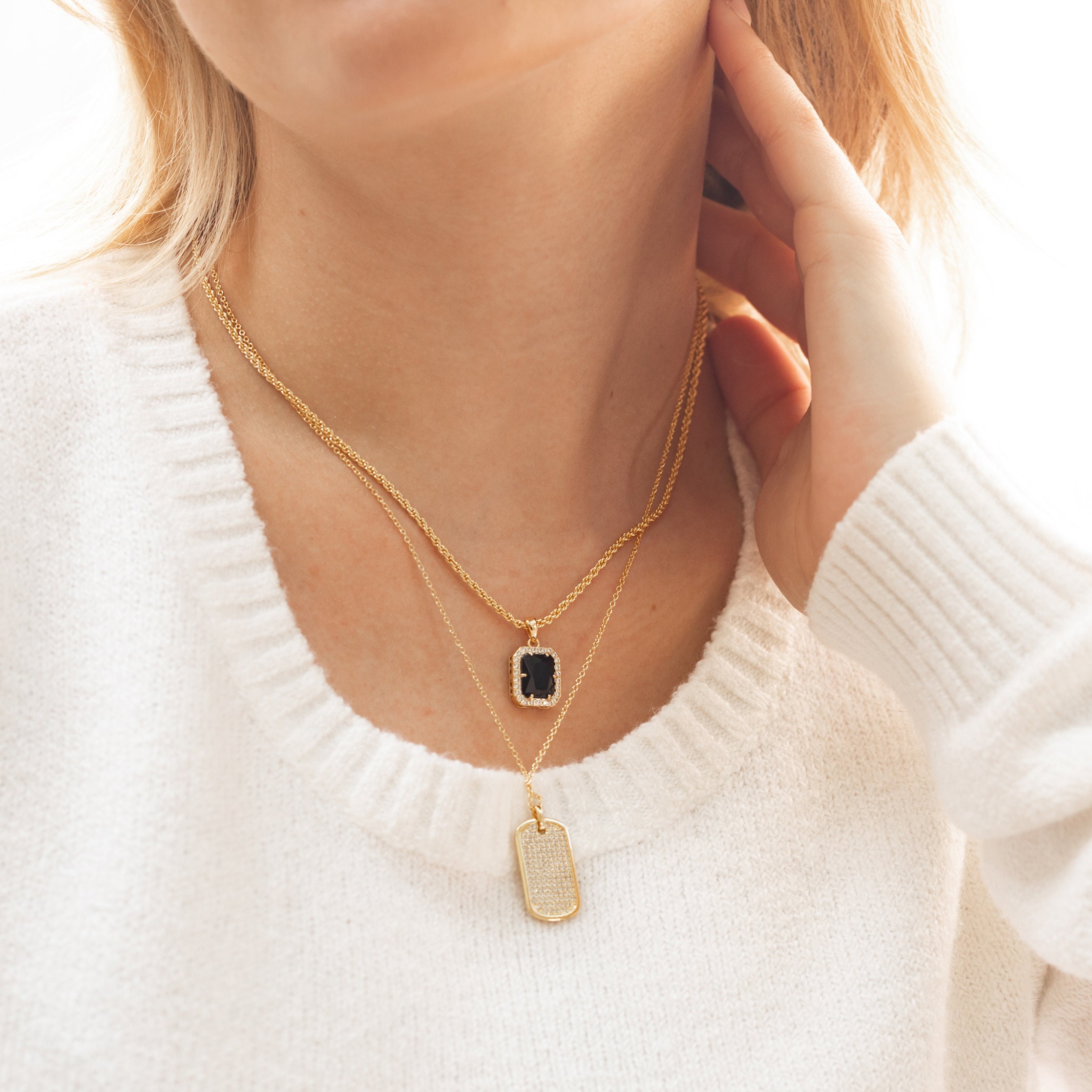 gold dog tag necklace gold dog tag necklace