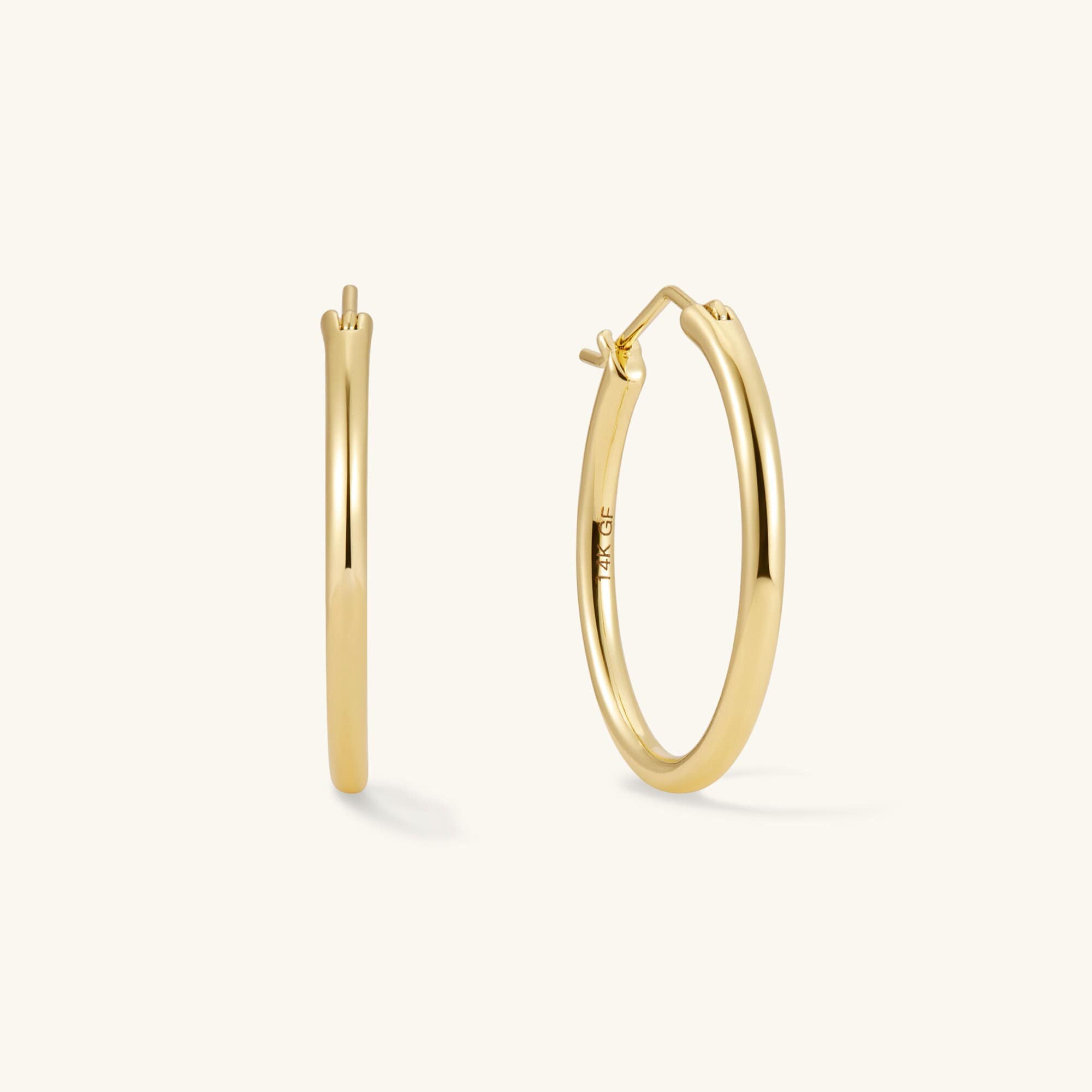 14k Gold Filled Small Hoop Earrings Gold Hoops Huggie Hoops Gold Filled Earrings Medium Hoops Dainty Earrings Mom Gift for Her