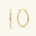 18K Gold Hoop Earrings Small Hoops 25mm Hoop Earrings Thin Gold Hoops Minimalist Earrings Gold Earrings for Women Mothers Day Gift for Her