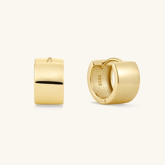 Gold Hoop Earrings Gold Hoops Small Hoop Earrings Gold Earrings Minimalist Earrings Huggie Earrings Thick Gold Hoops Mom Gift for Her