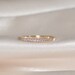 18K Gold Half Eternity Ring - Wedding Band - Stacking Rings - Minimalist Ring - CZ Eternity Ring - Dainty Eternity Ring - CZ Wedding Band 