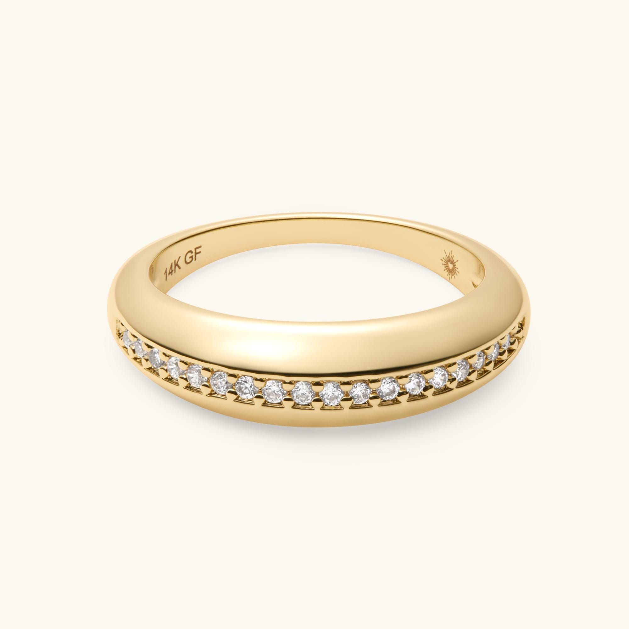 14k gold dome ring - Etsy 日本