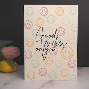 Grußkarte "Good Vibes Only" - Positive Energie zum Verschenken