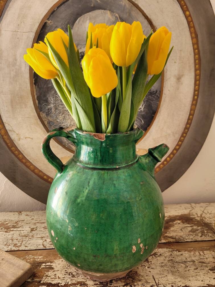 Grande Poterie Ancienne de Provence France Xixe...great Ancient Pottery Of France