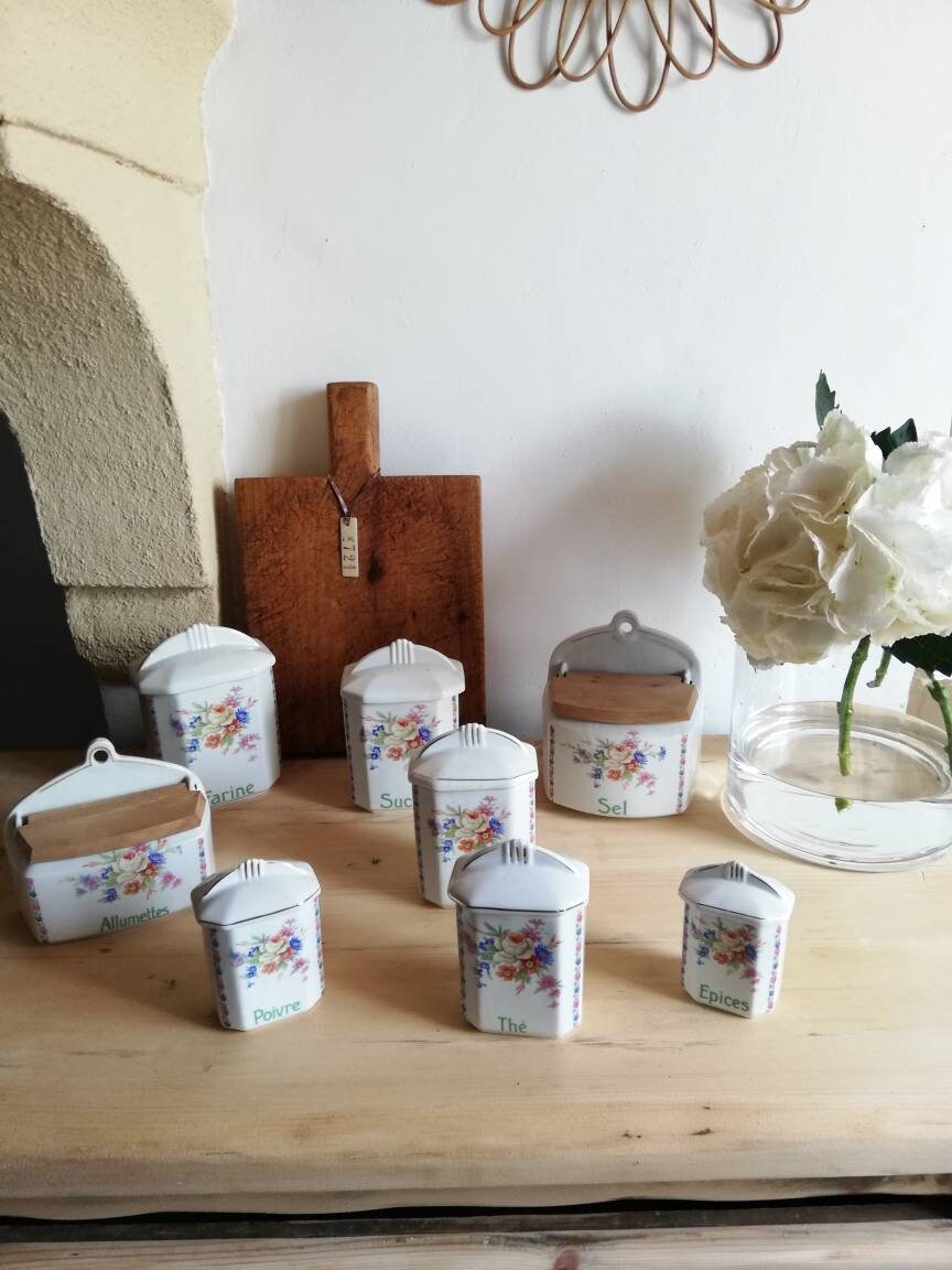 Pots à Épices Vintage. .. Spice Porcelain Jar Vintage