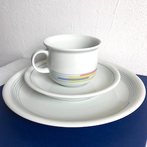 Coffee set coffee cup/saucer and cake plate porcelain by Thomas/Rosenthal Trend Candy Vintage 1980s