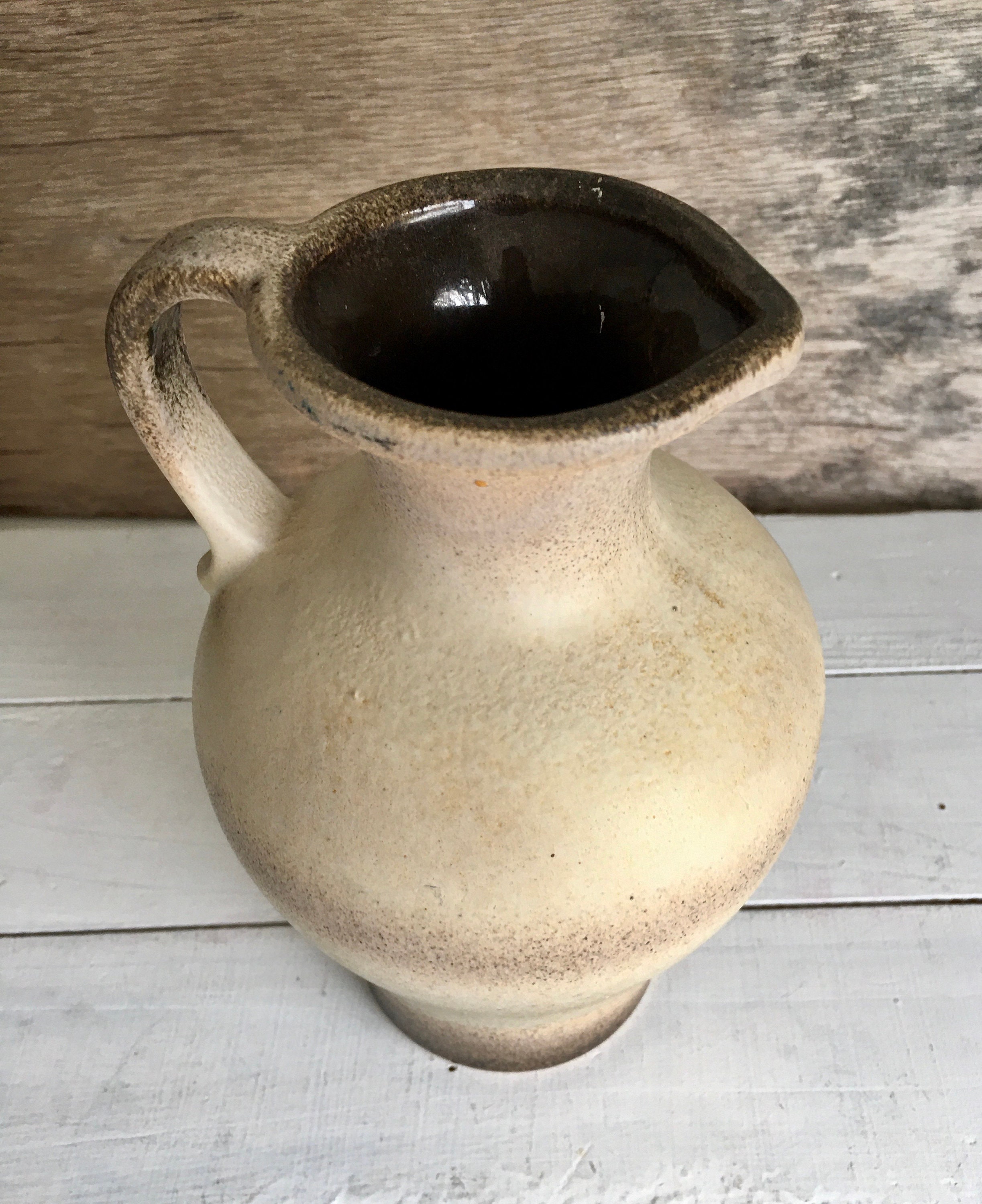 【Fat Lava】「HARO」Scheurich 花瓶　499-18 Beautiful Unusual Handle Vase/jug Vintage 70s Scheurich 499