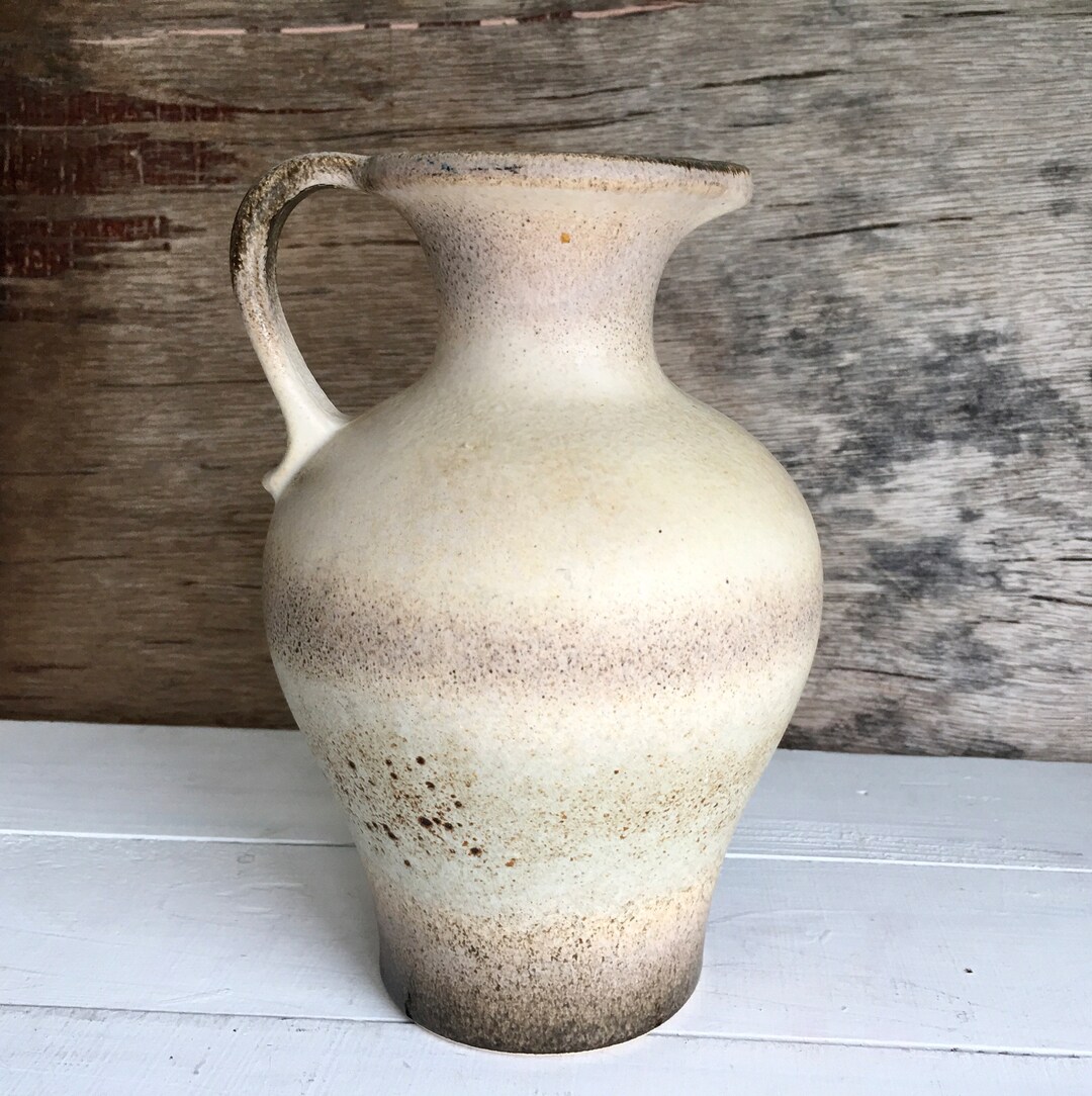 【Fat Lava】「HARO」Scheurich 花瓶　499-18 Beautiful Unusual Handle Vase/jug Vintage 70s Scheurich 499