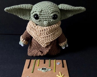 Large Baby Alien Crocheted Doll