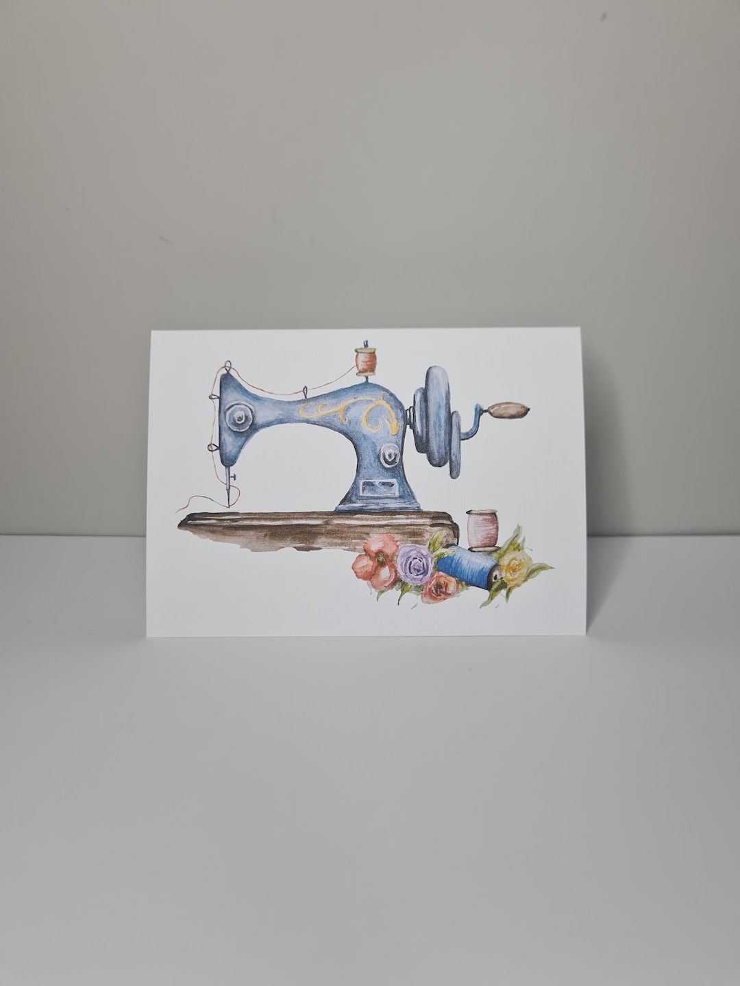 Vintage Sewing Machine. Sewing Machine Card. Greeting Cards. A6 Blank Cards. Art Print Card