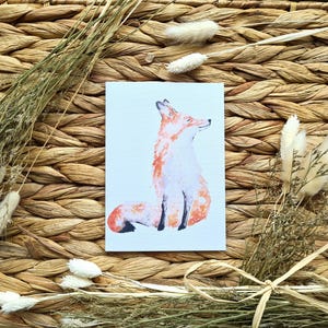 Red Fox Greeting Card. Cute Fox. Fox Card. A6 Blank Card. Watercolour Print. Fox. Any Occasion Card. Unique Cards. High Quality.