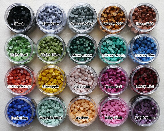 thumbnail image 2 of Wax Seal Stamp Wax Seal, Kit,Metallic Assorted Color Wax Seal Beads - 24 Colors Sealing For Making Wax Seals, Decor For Envelope Letter Wedding Invitation And Sealing Wine Bottle Wax Beads 2 of 9